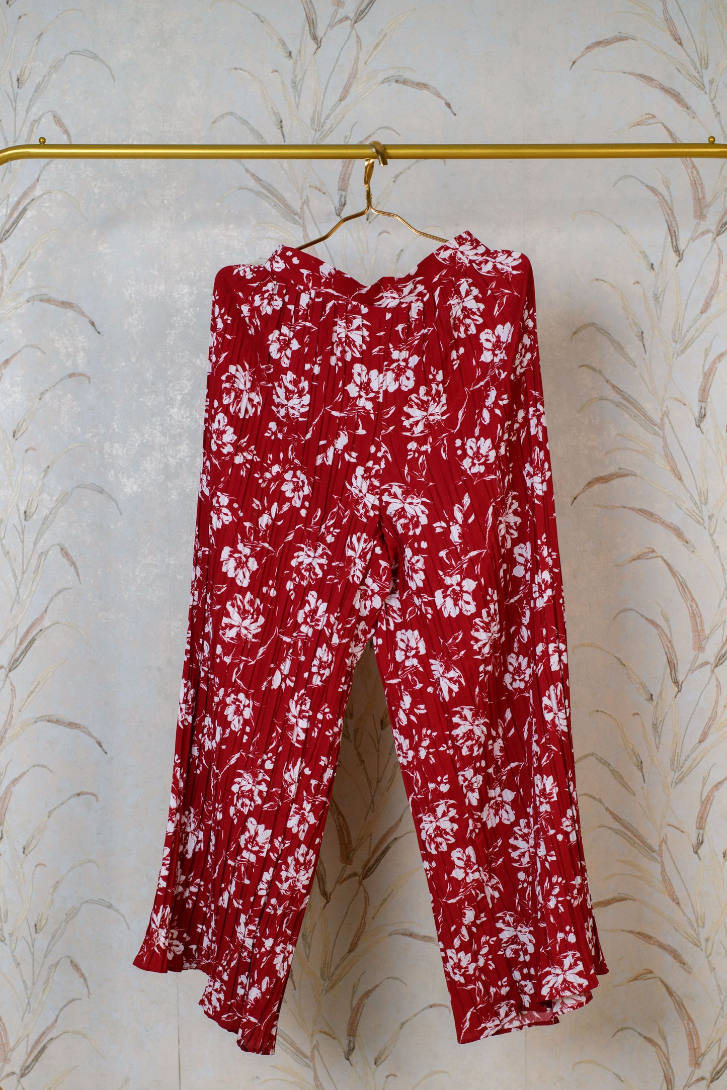 Red Floral Pant