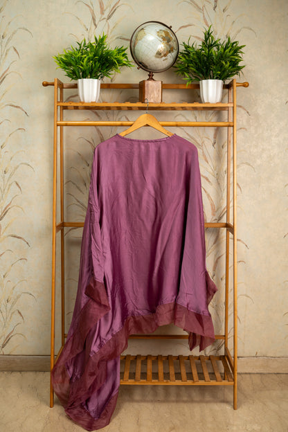 Purple High Low Kurta