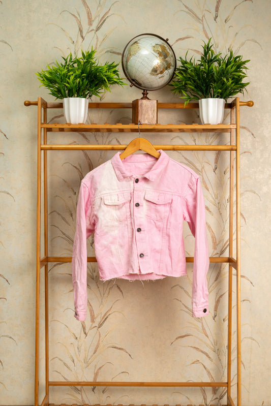 Pink Washed Denim Jacket