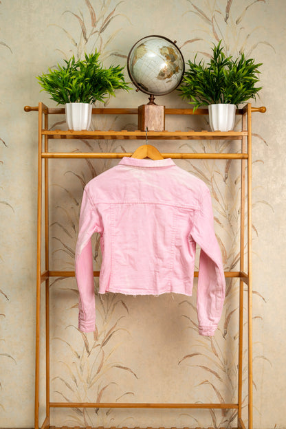 Pink Washed Denim Jacket