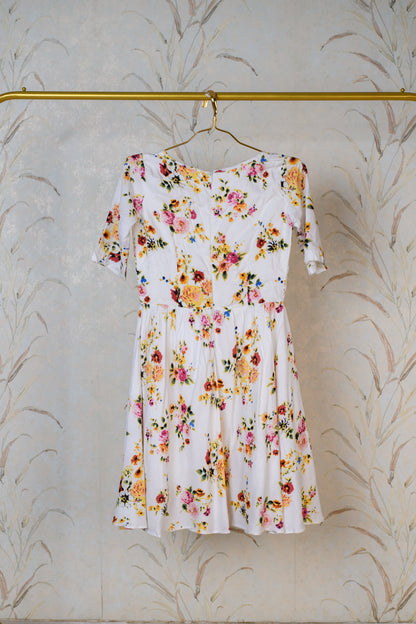 White Floral Dress