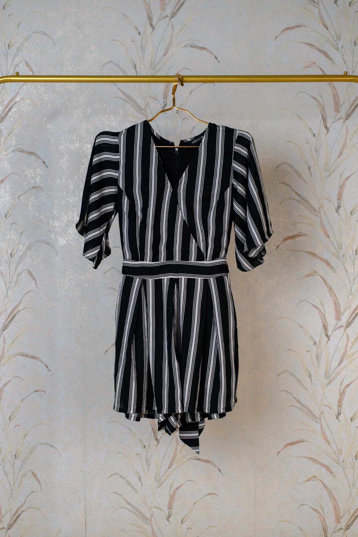 Black Striped Playsuit