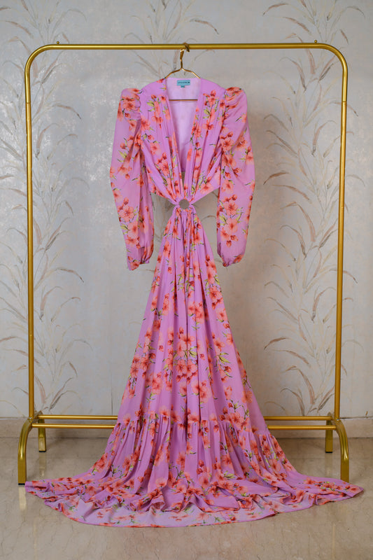 Floral Cut Out Gown