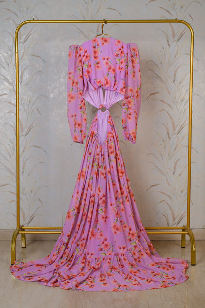 Floral Cut Out Gown