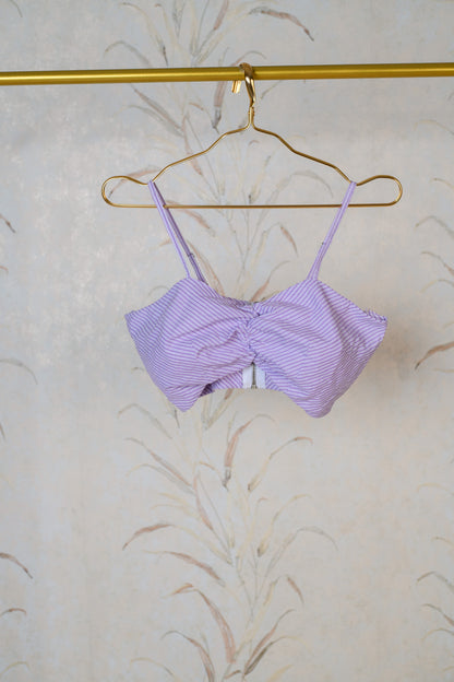 Lavender Stripe Crop Top