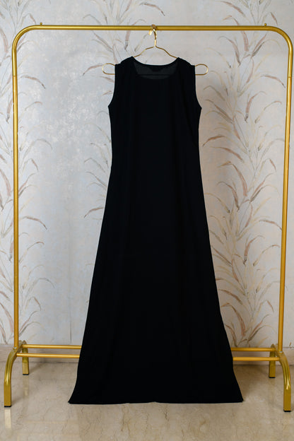 Cream and Black Long dress with inner