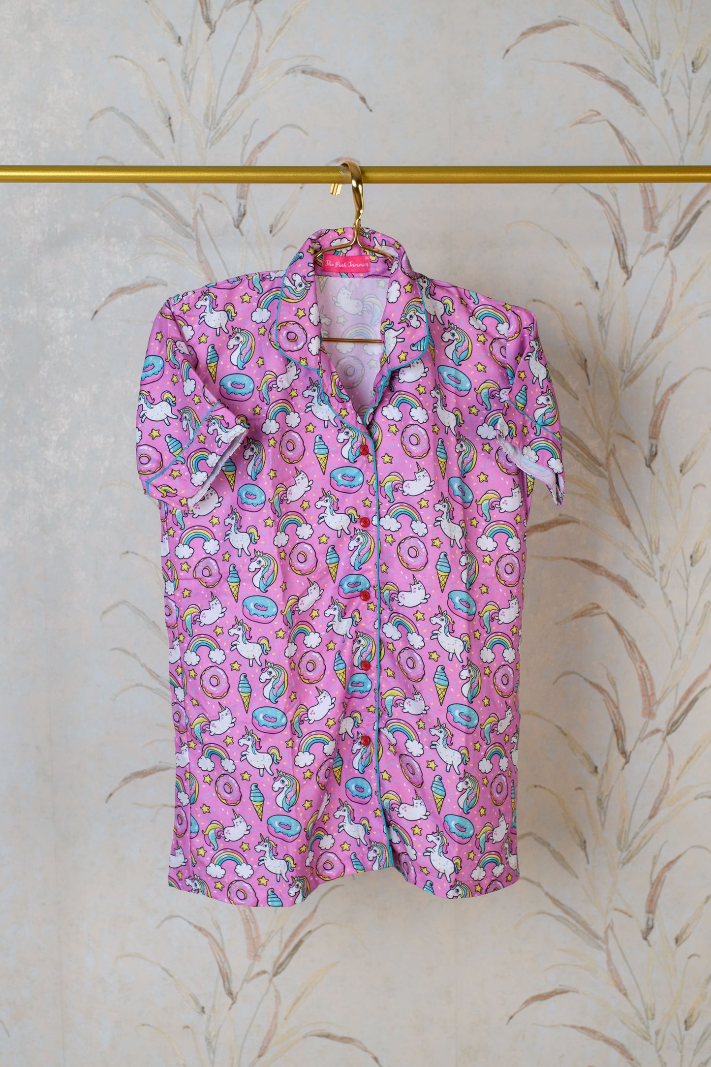 Pink night suits shorts set