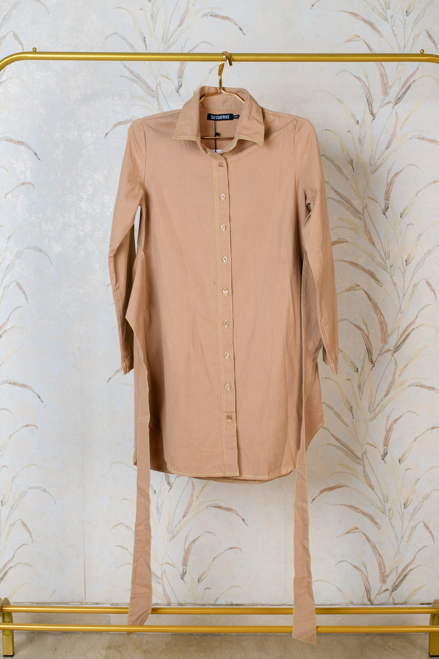 Beige Shirt Dress