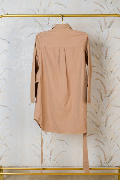 Beige Shirt Dress