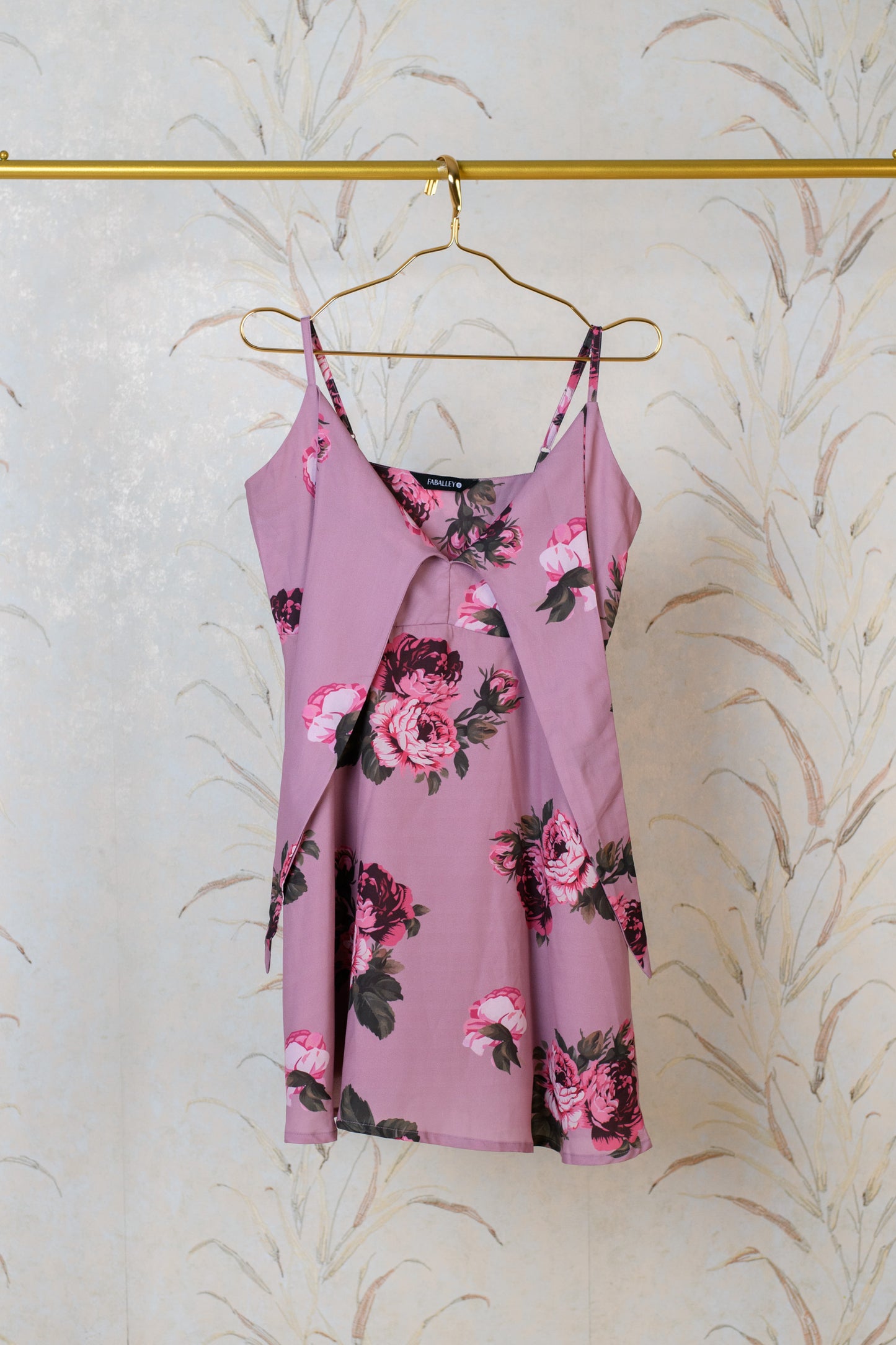 Mauve Floral Short Dress