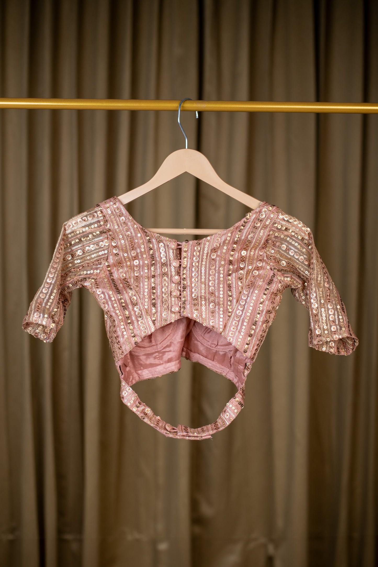 Peach and Golden Lehenga