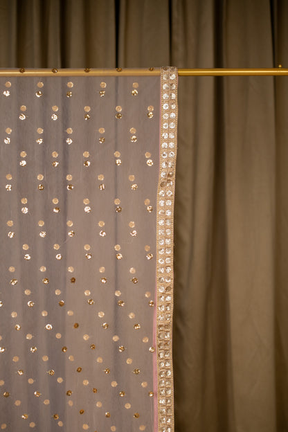 Peach and Golden Lehenga