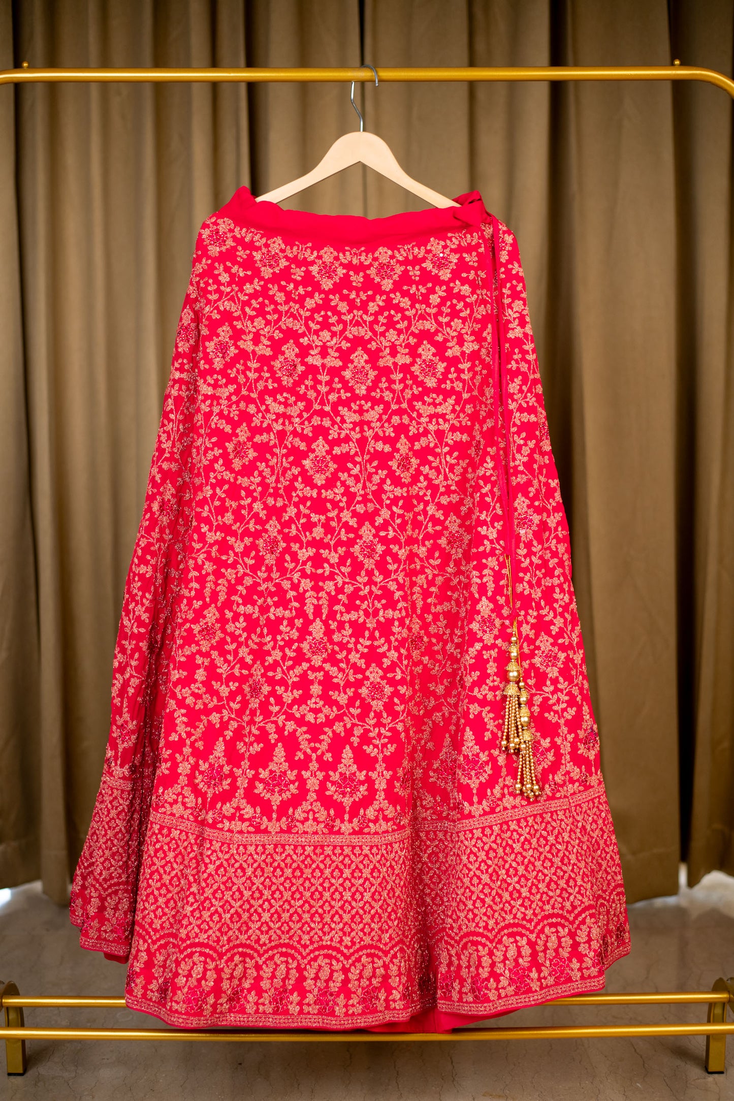 Mohey Red Lehenga