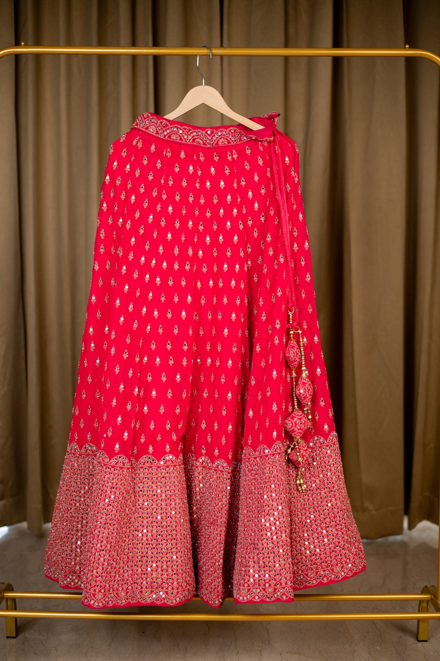 Mohey Red Lehenga Set