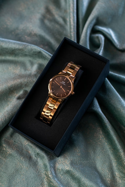 Daniel Wellington Gold watch with Brown Dial