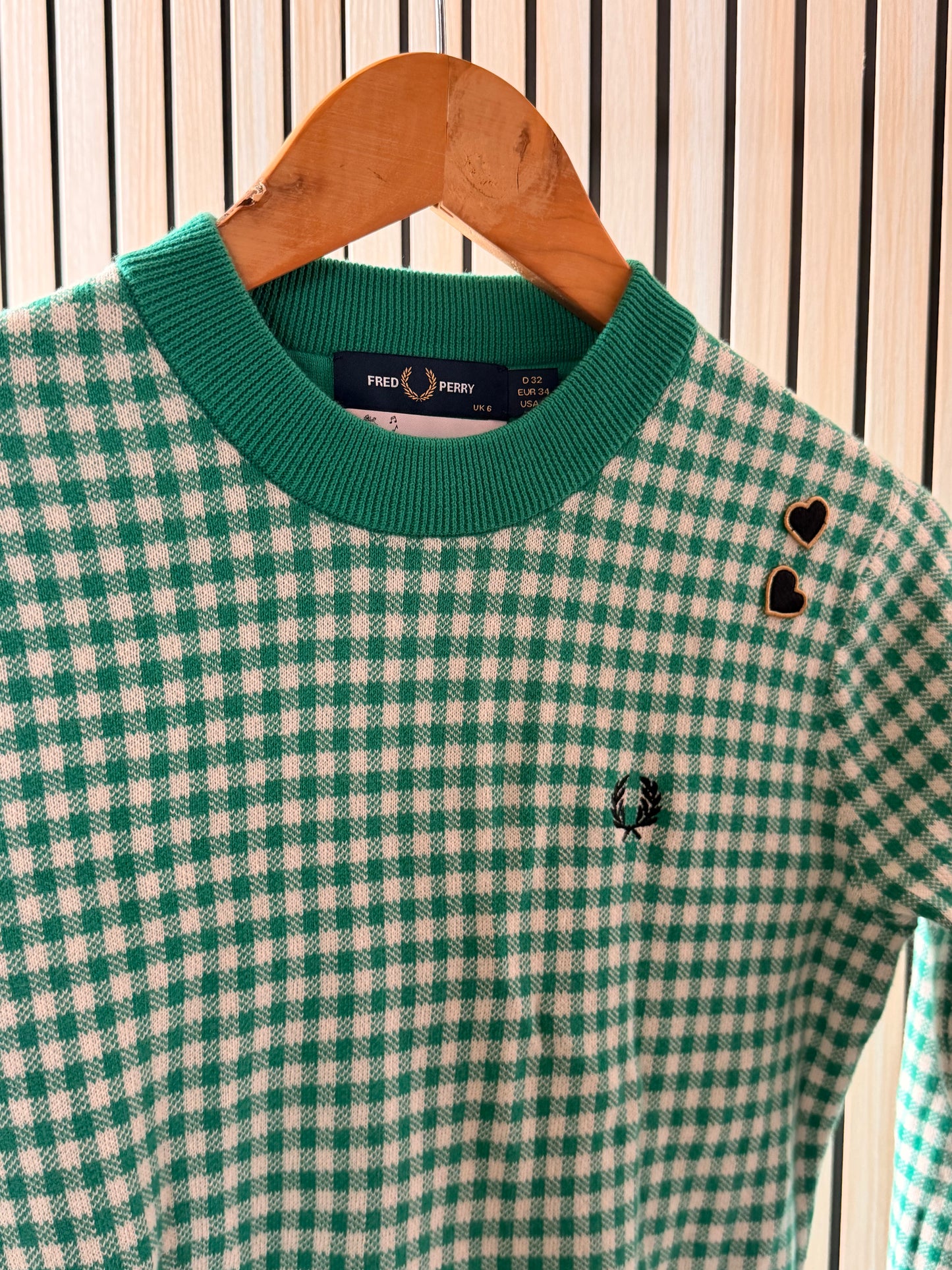 Fred Perry Green Nit Wear Sweater
