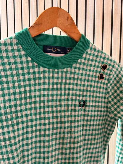 Fred Perry Green Nit Wear Sweater