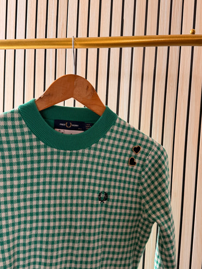 Fred Perry Green Nit Wear Sweater