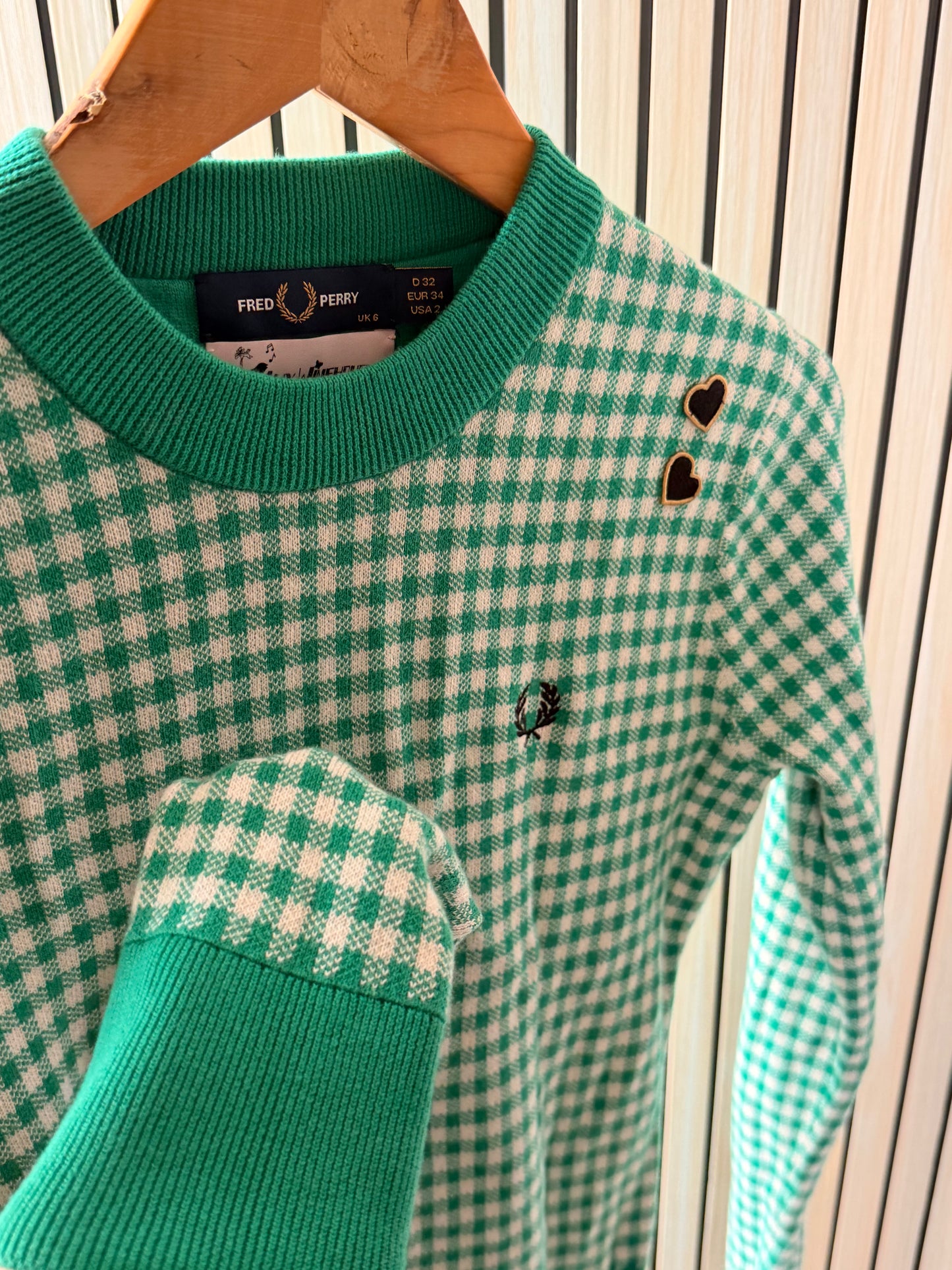 Fred Perry Green Nit Wear Sweater