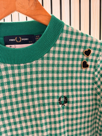 Fred Perry Green Nit Wear Sweater